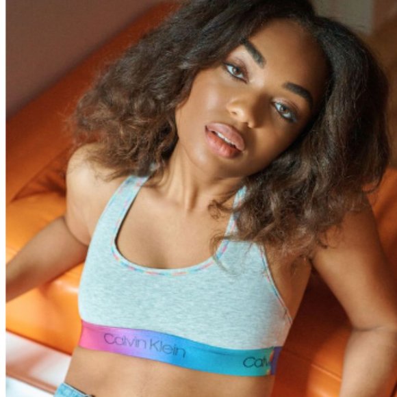 NWT CALVIN KLEIN Modern Cotton Pride Unlined Bralette Size Small NWT - Picture 2 of 5